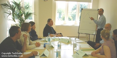 Participants on a training course