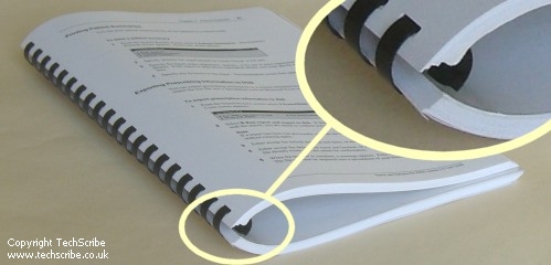 Plastic comb binding