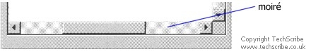 Moiré on a scrollbar